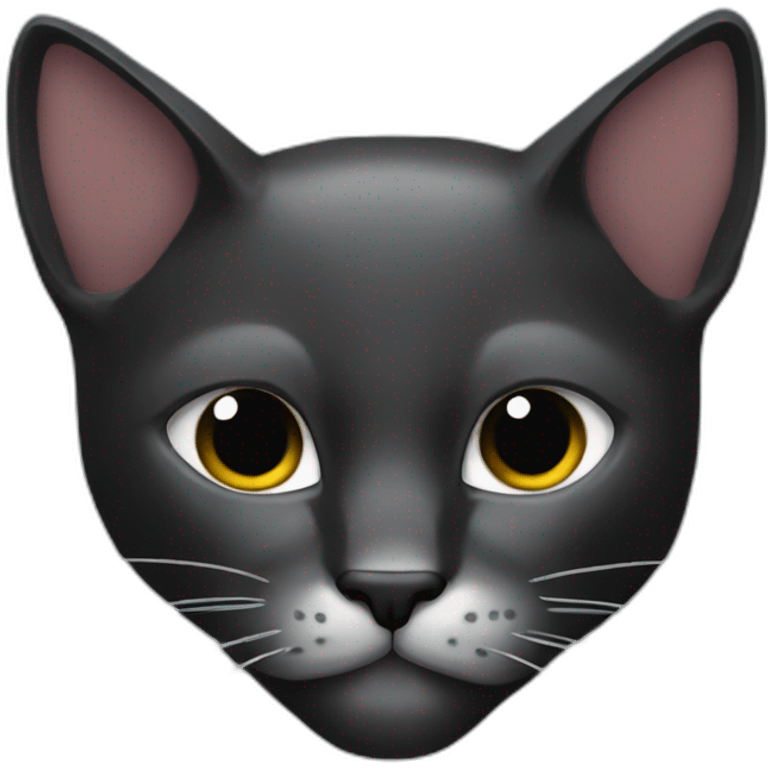 gato negro metalero emoji