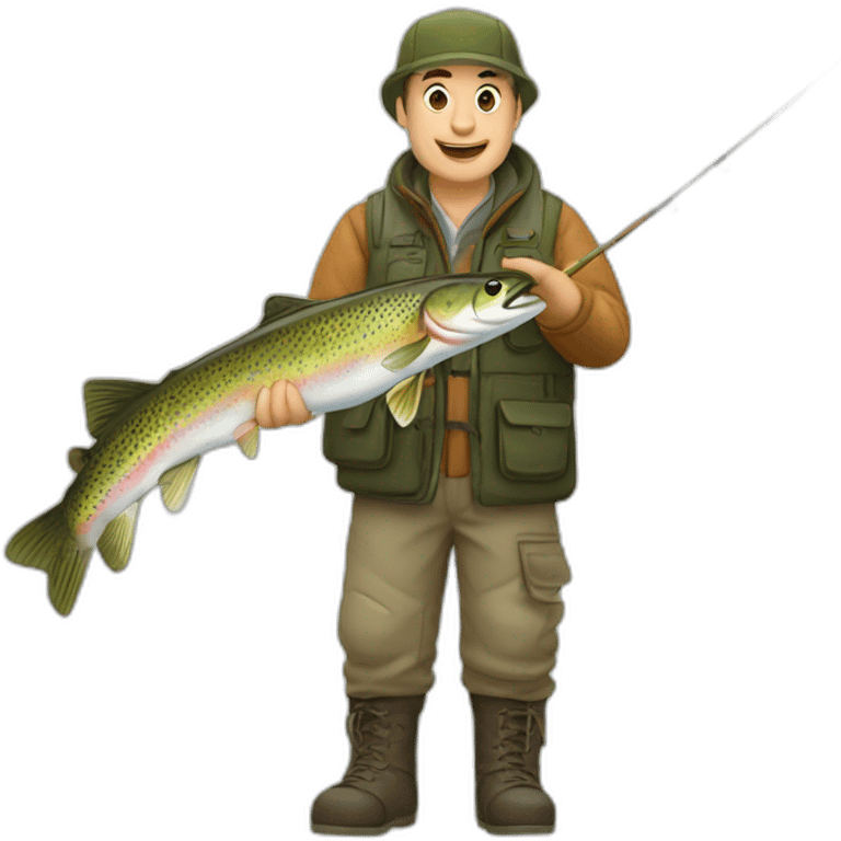 fishing for trout emoji