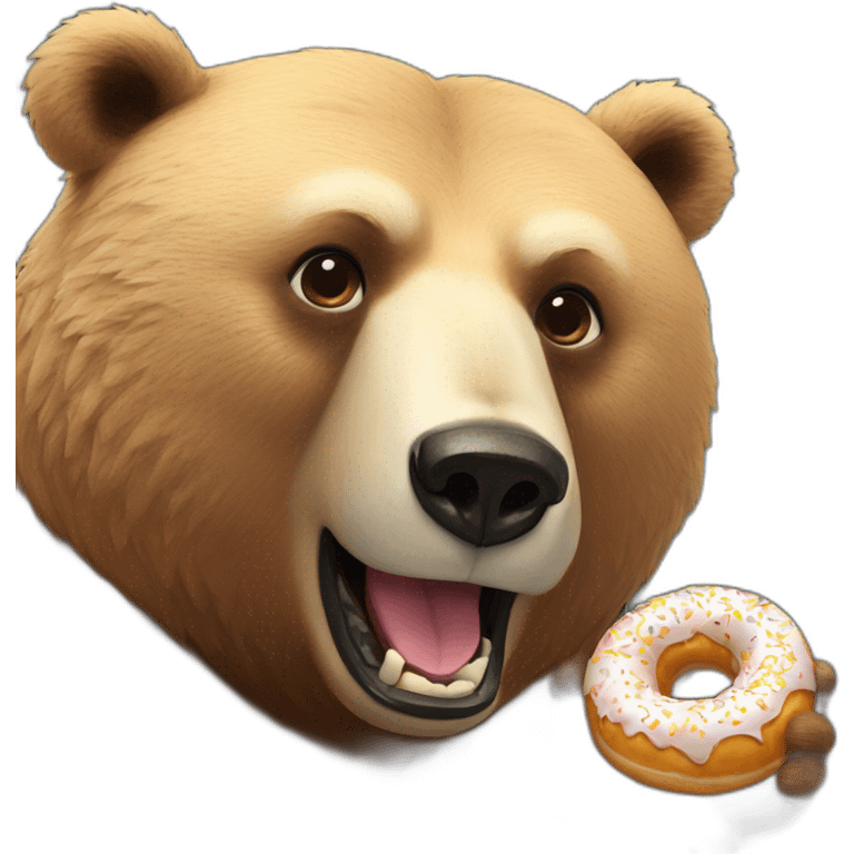 bear eating an donnut emoji