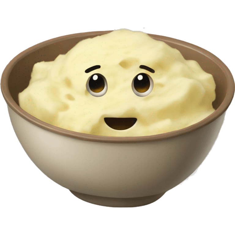 Mashed potatoes in bowl emoji