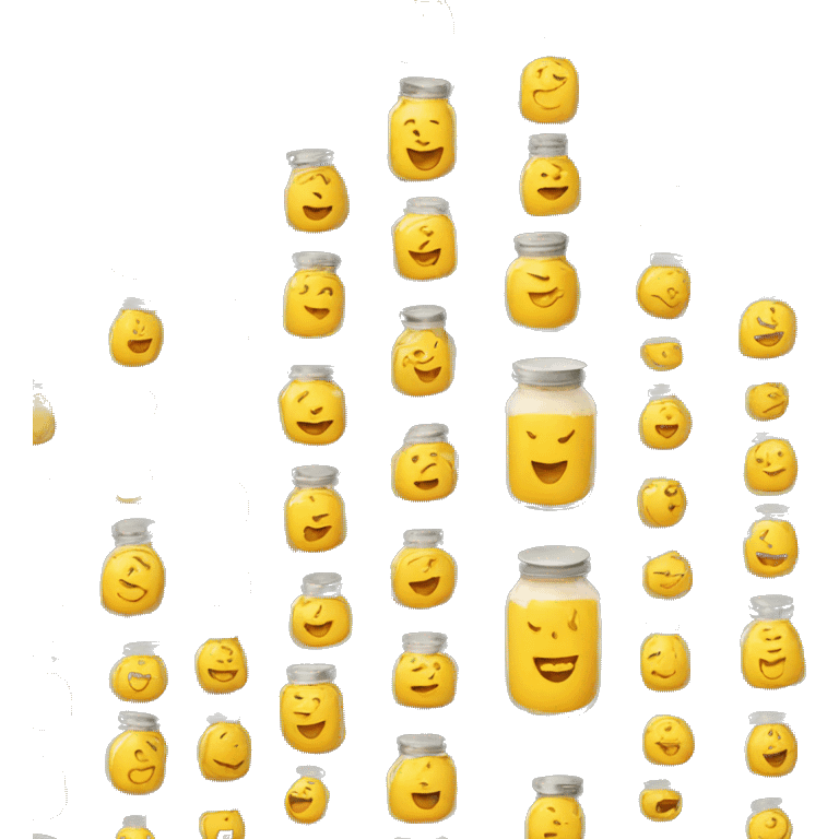 sauce jar with happy face emoji