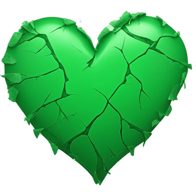 Green broken heart emoji