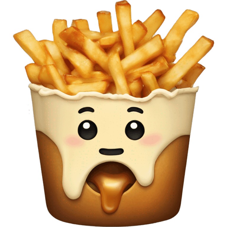 Poutine qui mange une poutine  emoji