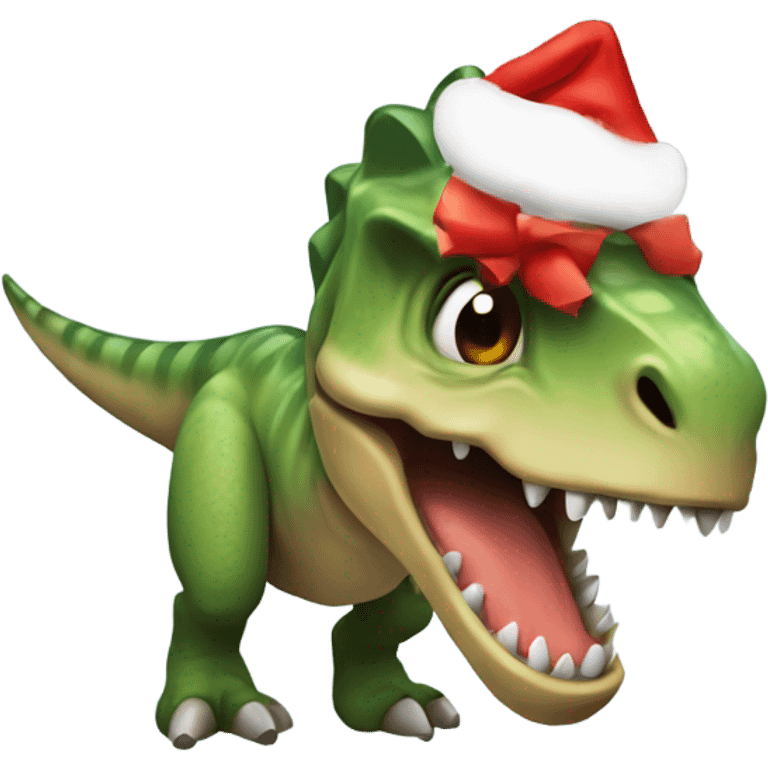 Dinosaurio navideño  emoji