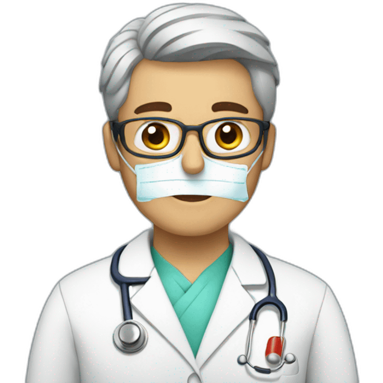 doctor with medication. emoji