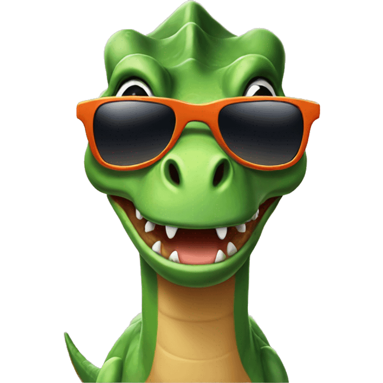 dinosaur wearing sunglasses emoji