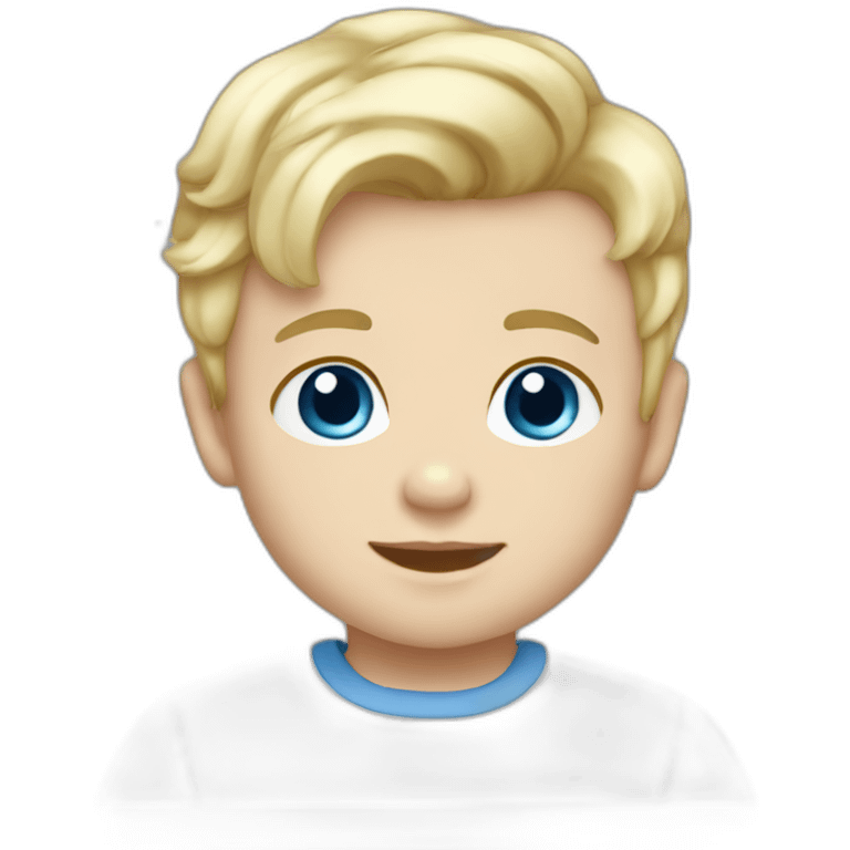 Baby boy blond hair blue eyes emoji