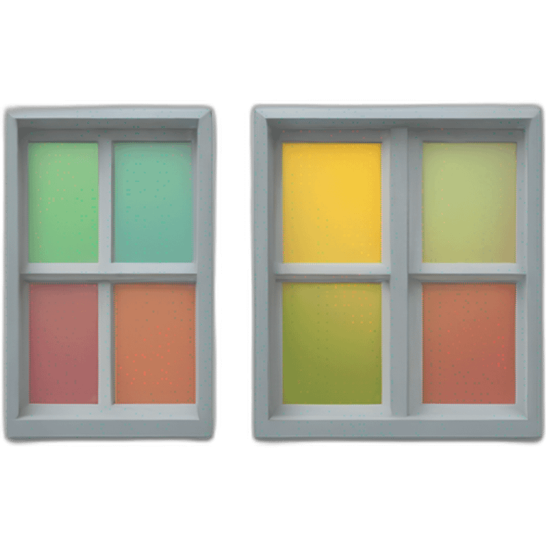 3 areas forming a colored windows emoji