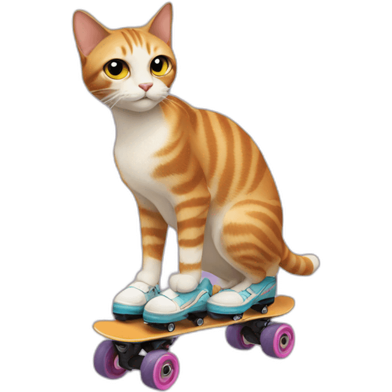 Cat on roller blades emoji