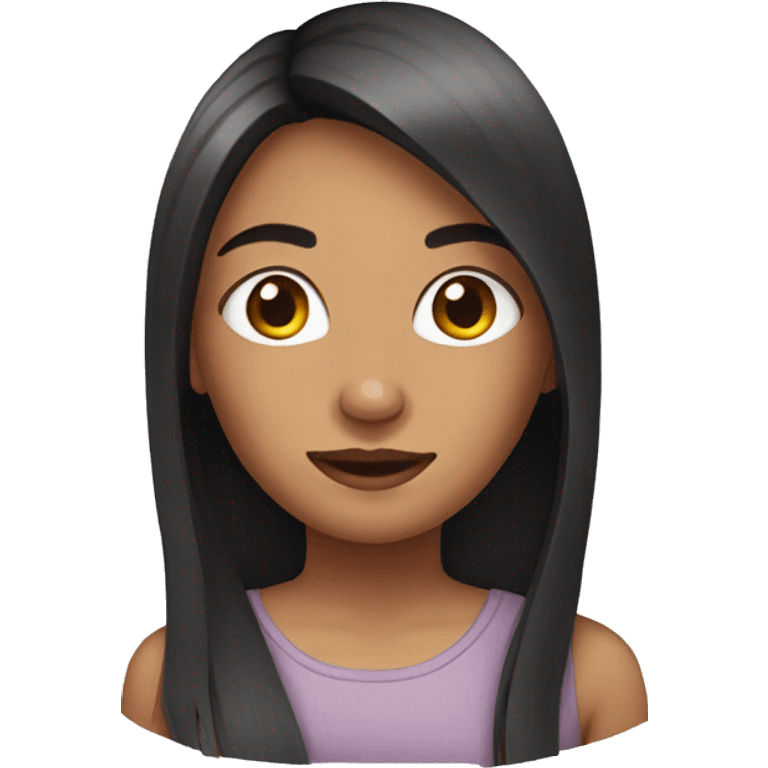 girl with straight hair emoji