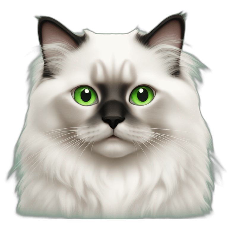 white himalayan ragdoll green eyes emoji