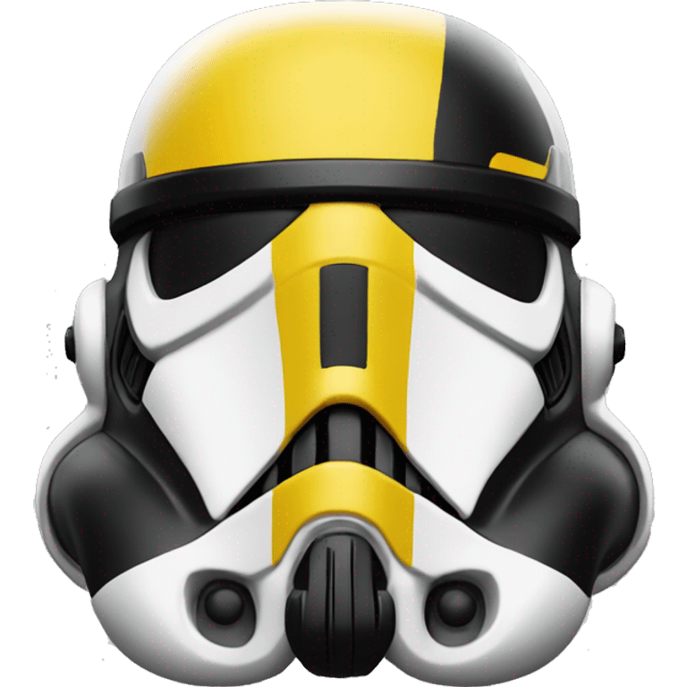 Black and yellow stormtrooper helmet  emoji