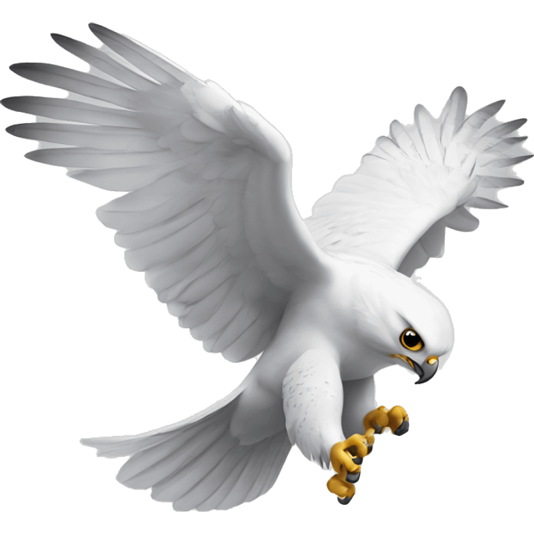 white falcon spread wings emoji