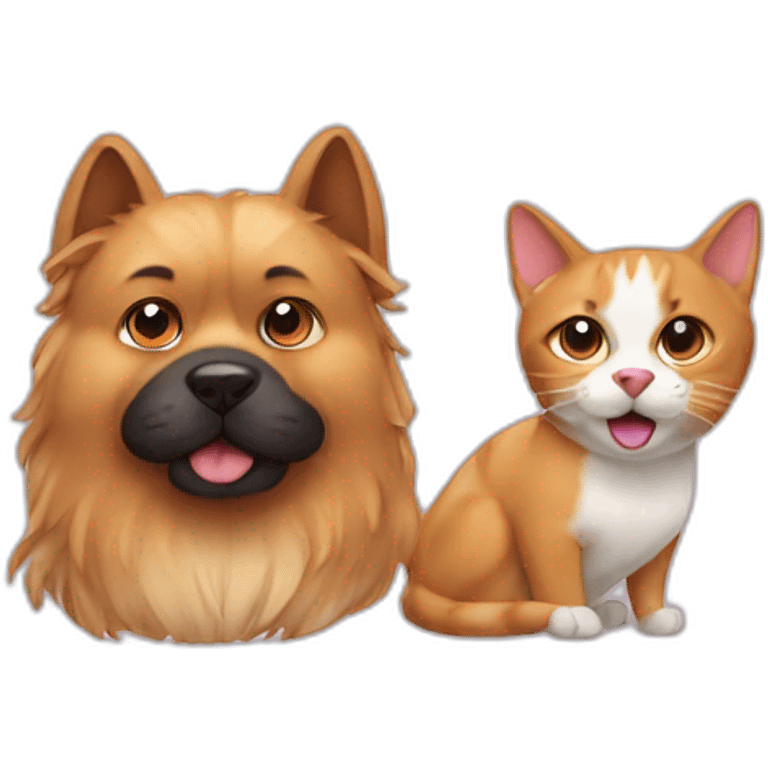 Two Cat and doggy emoji