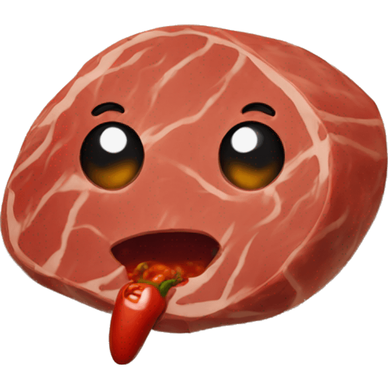 meat with chili emoji