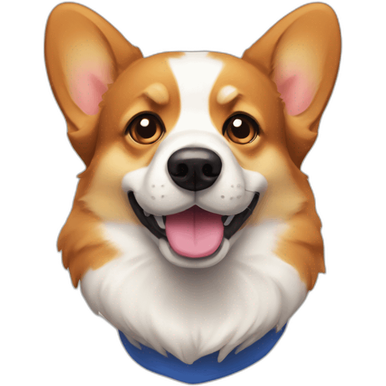  Disapproving tricolor corgi emoji