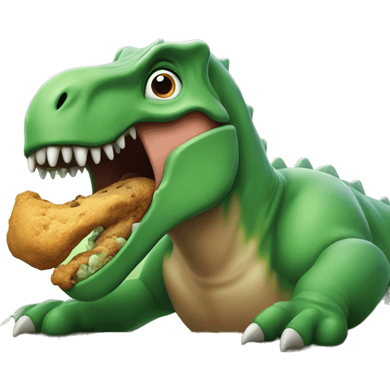 Dinosaur eating  emoji