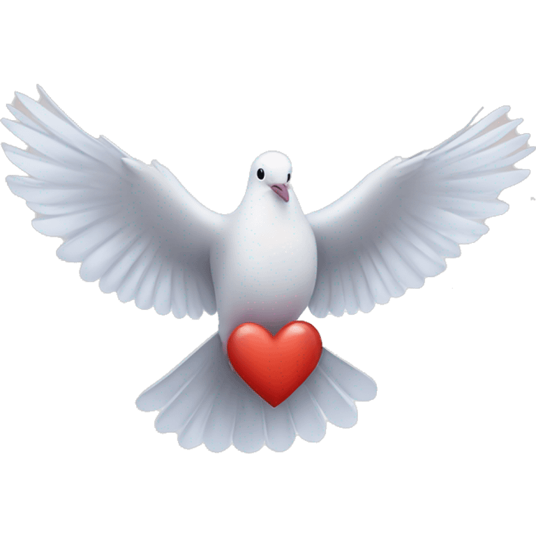 Dove with heart emoji