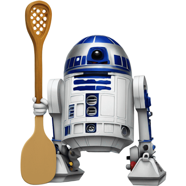 R2d2 with a pickleball paddle emoji