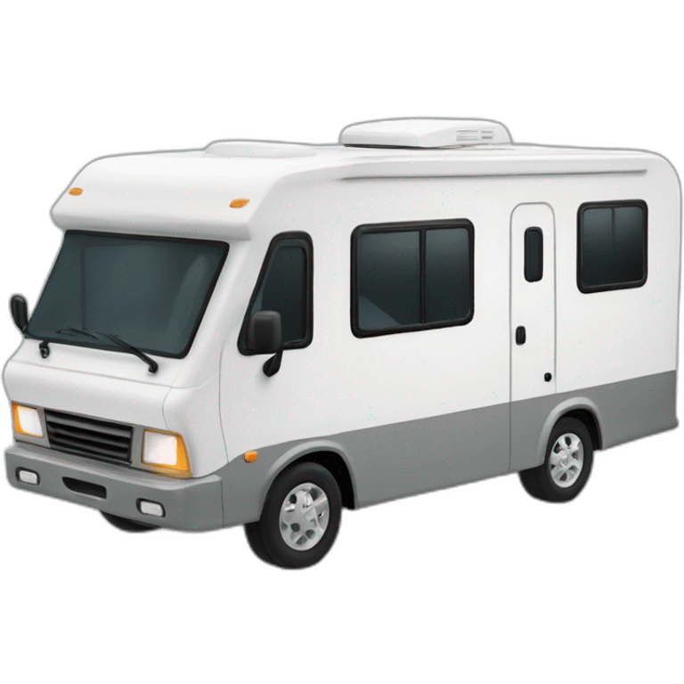 Four men motorhome mountain emoji