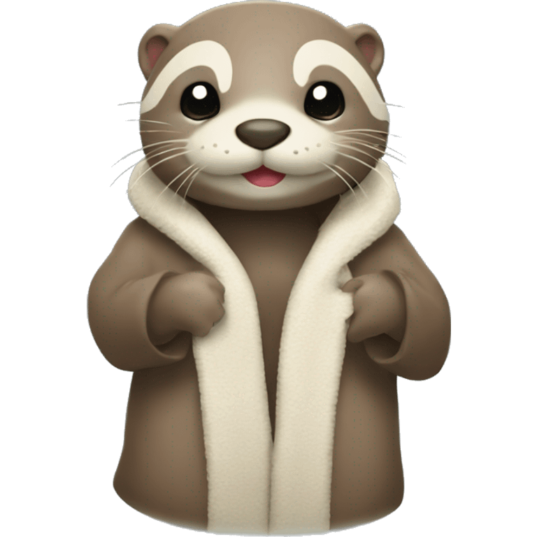 Otter im bademantel emoji