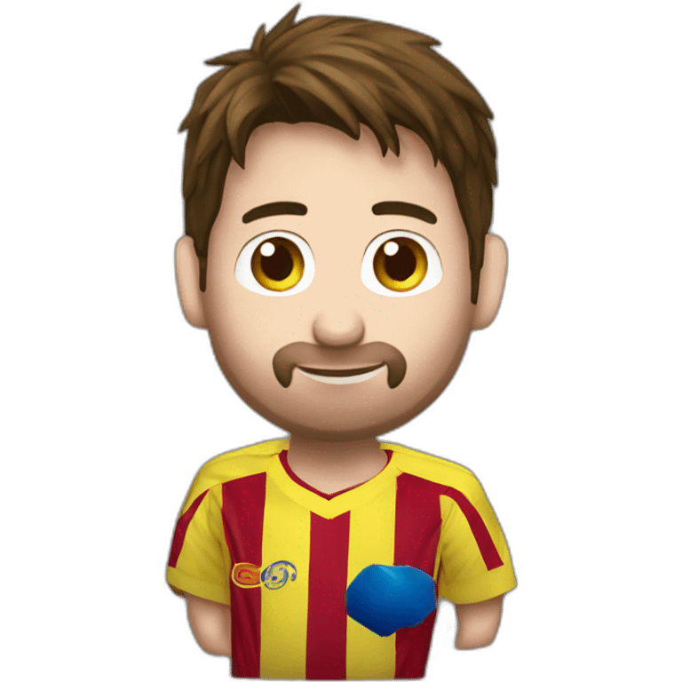 Messi con un balón de oro emoji