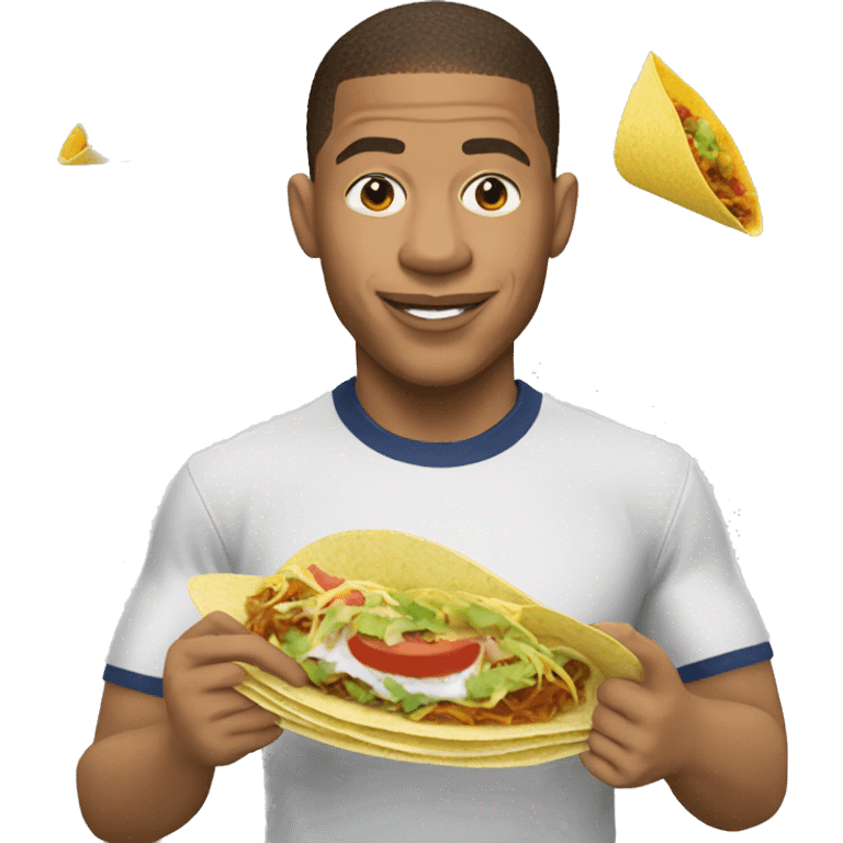 Mbappé qui mange un tacos emoji