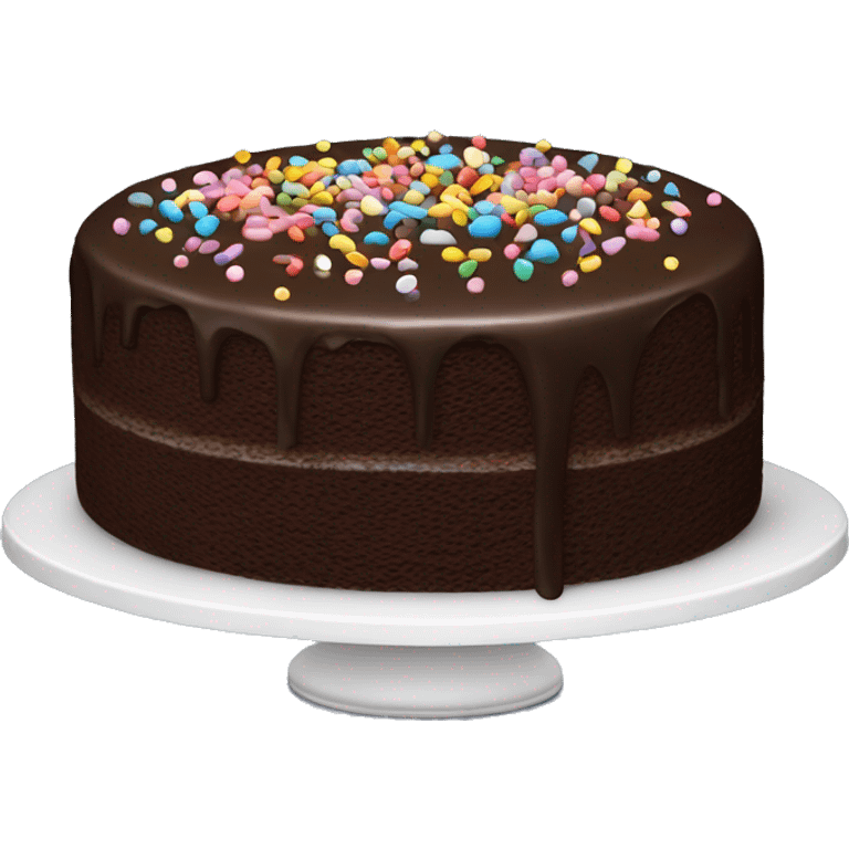 Chocolate cake with sprinkles  emoji