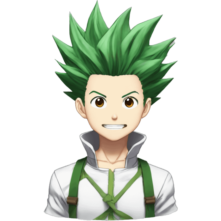 Gon from hunter x hunter with hisoka emoji