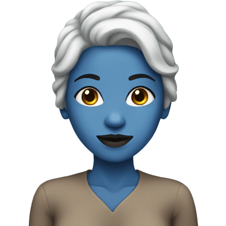 Woman with blue skin emoji