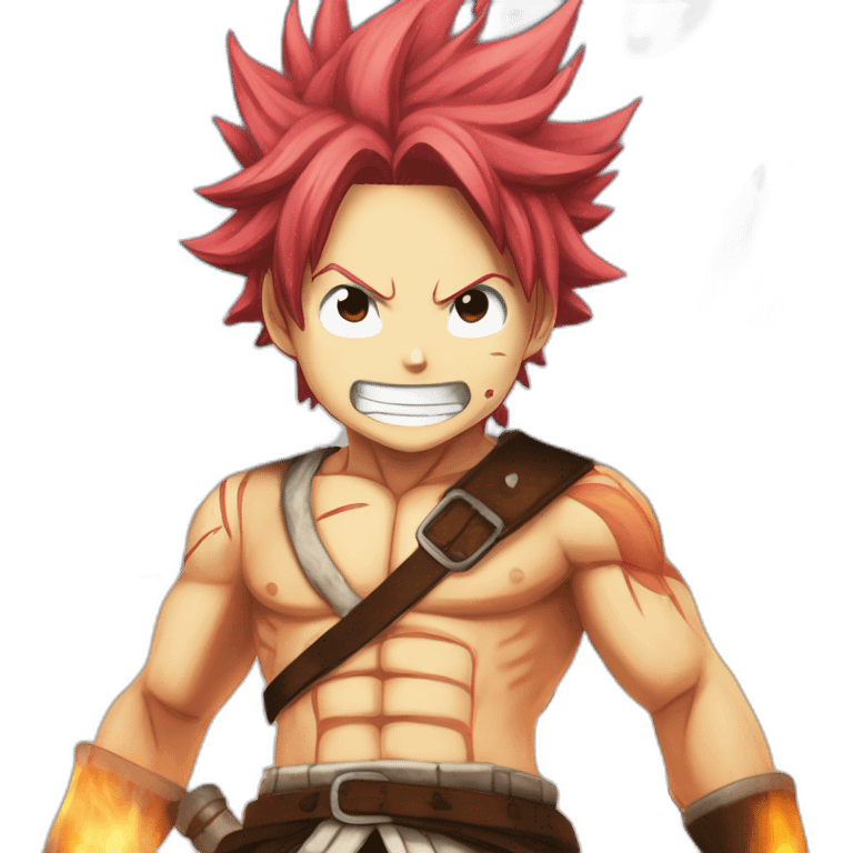 Natsu - fairy tail - fire attack emoji