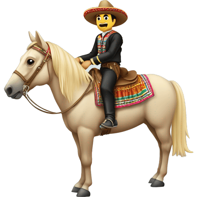 Mexican charro on a horse  emoji