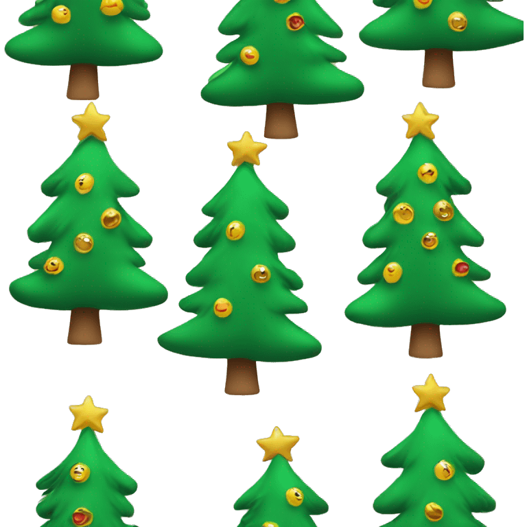 Cute christmas tree emoji