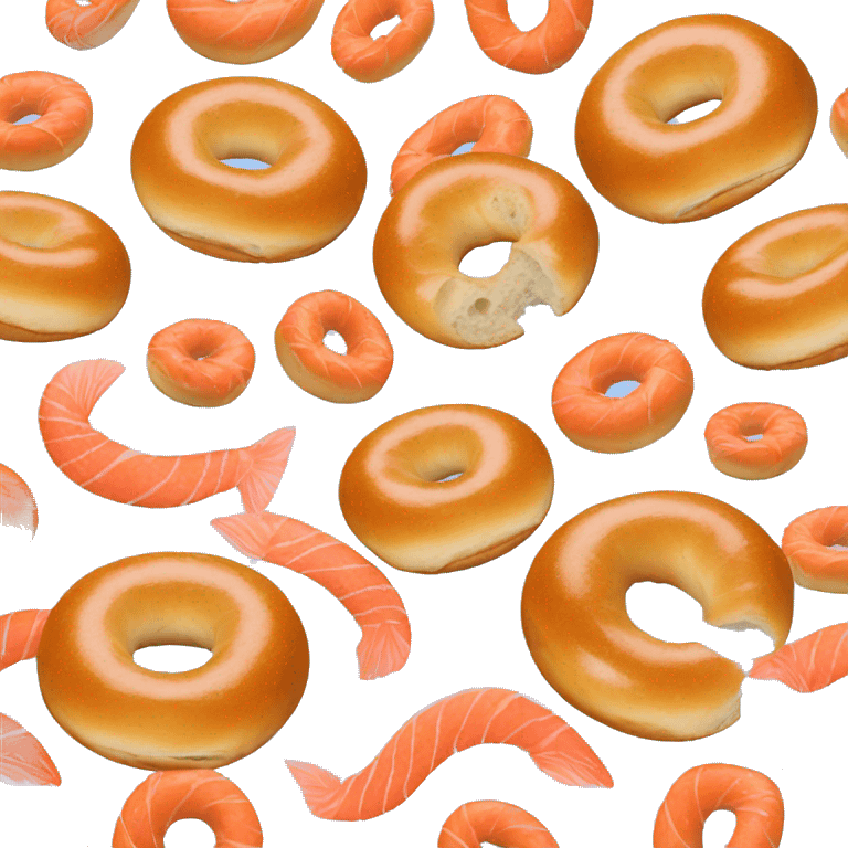 Bagel with salmon  emoji