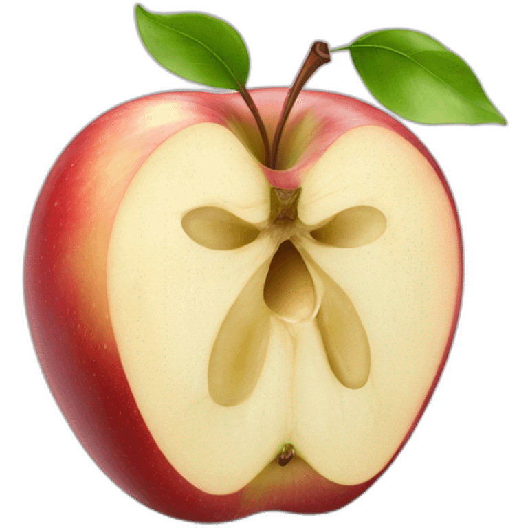 cross section of a apple emoji