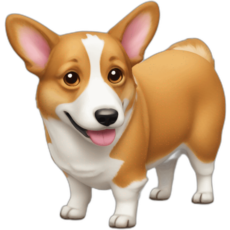 corgi as a cow emoji