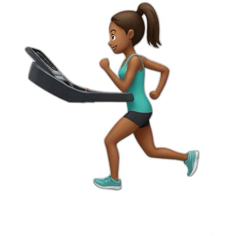 Girl on a treadmill emoji