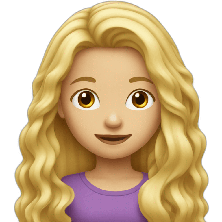 Blond long hair girl emoji