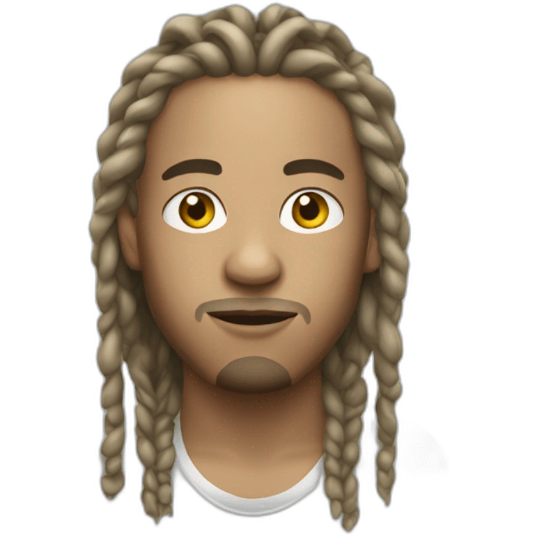 white rapper young multi with short dreadlocks emoji