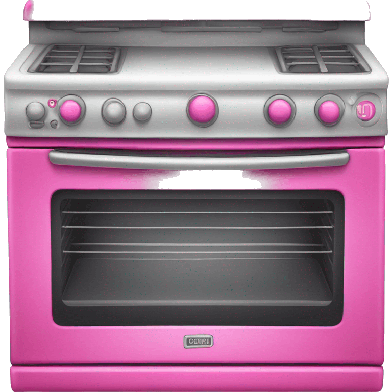 Realistic hot pink oven isolated. emoji