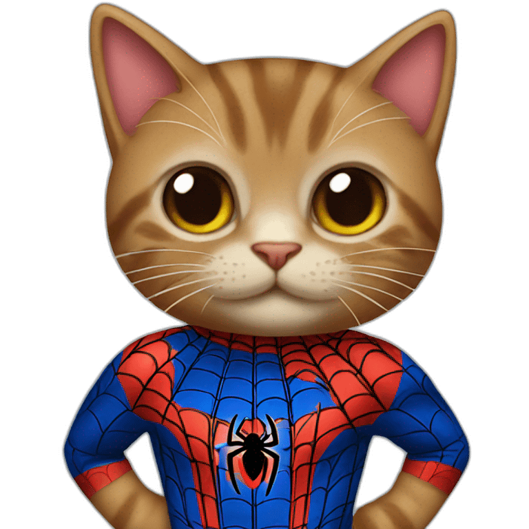 Cat with spiderman dress emoji