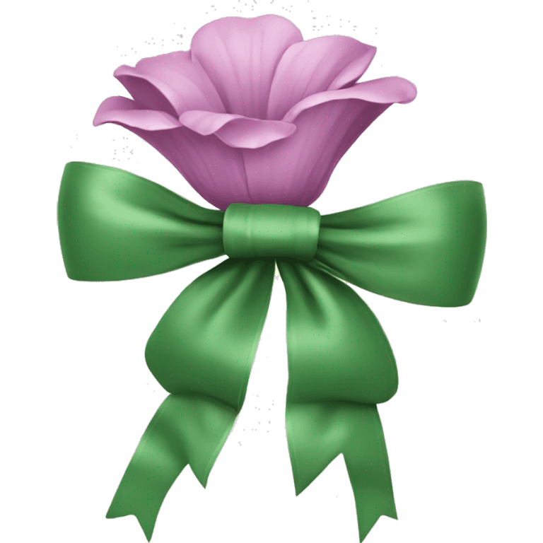 Elegant flower With bow  emoji