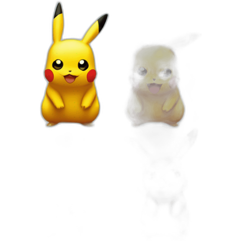 pikachu electric and fire and water  emoji