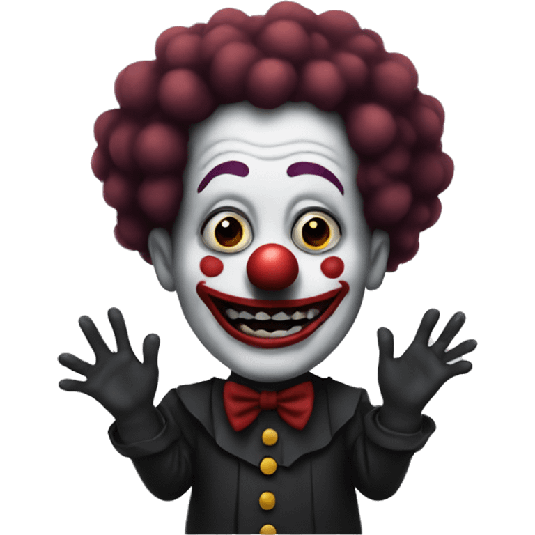 Dark Clown with big hands emoji