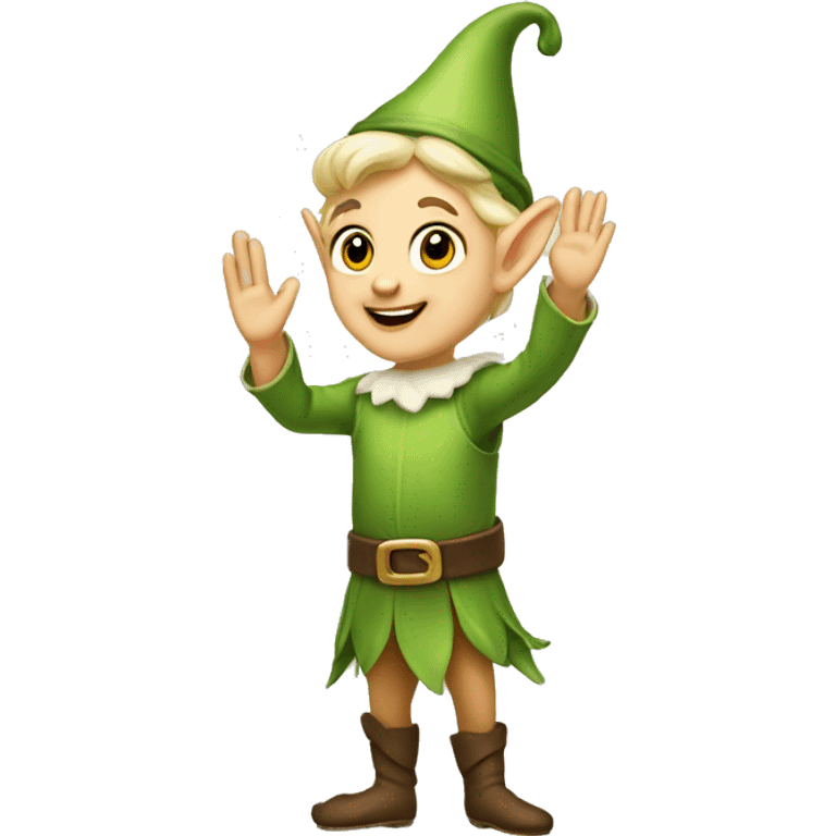 fairy tale elf waving emoji