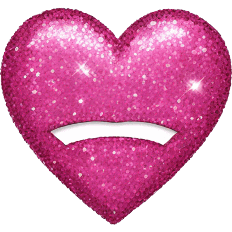 Cœur avec paillettes rose  emoji