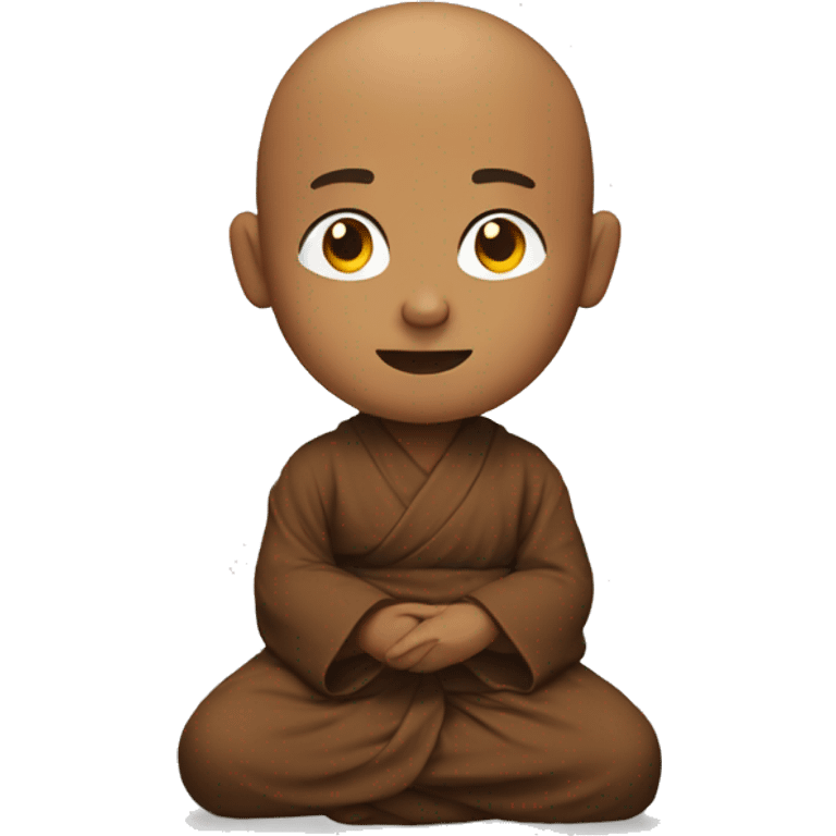 A monk in robes sitting emoji