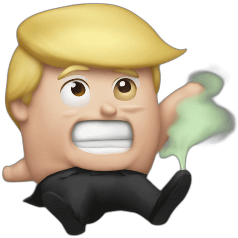 trump farting emoji