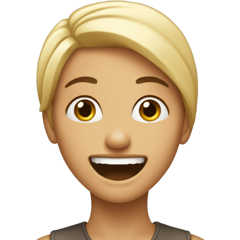 woman looking excited emoji