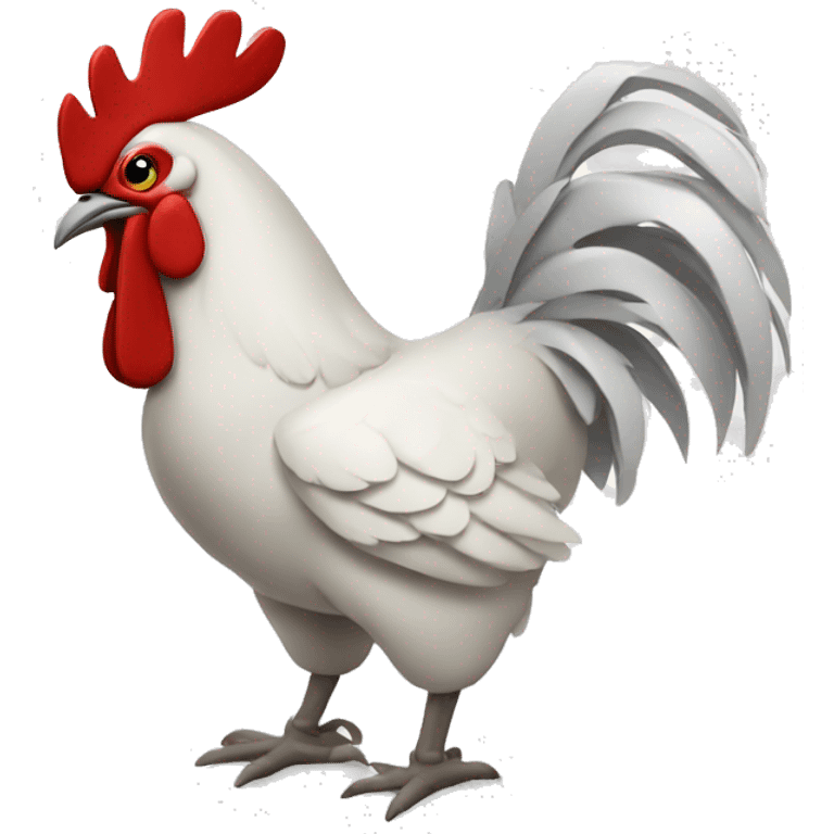  white boxing rooster emoji